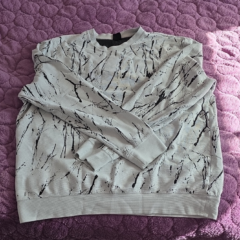 Marble Patterned Gray Sweater HM